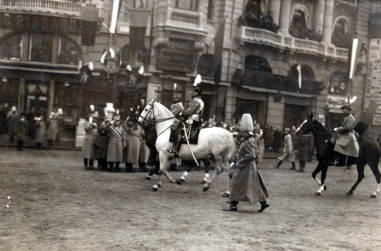 224395 - Regele Ferdinand I, Regele Alexandru al Serbiei si Principele Carol